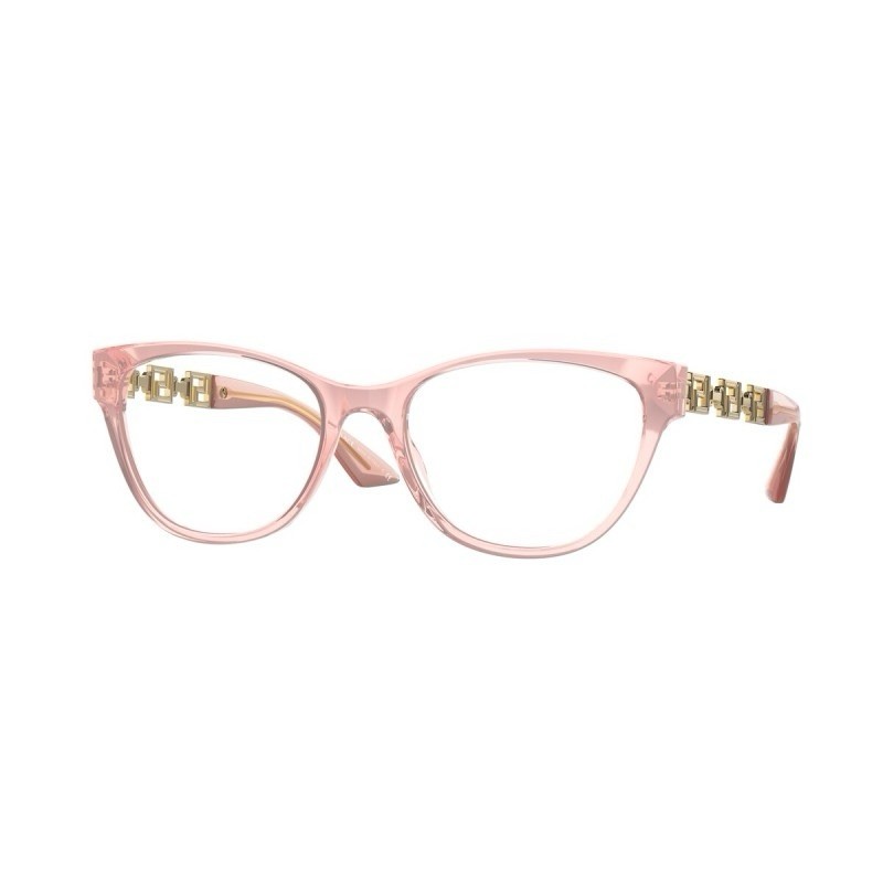 VERSACE MOD.3302-D 5322 Italy Pink Crystal/Gold Eyeglasses Frame 54-17-140