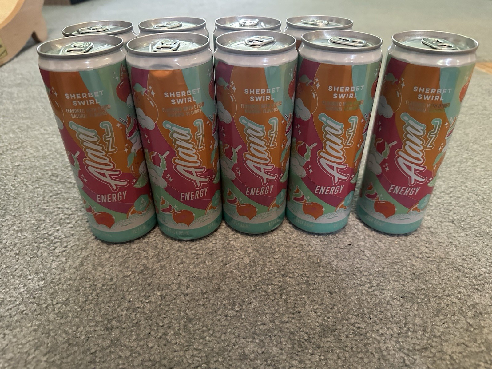 Alani Sherbet Swirl Energy Drink, 9 Cans