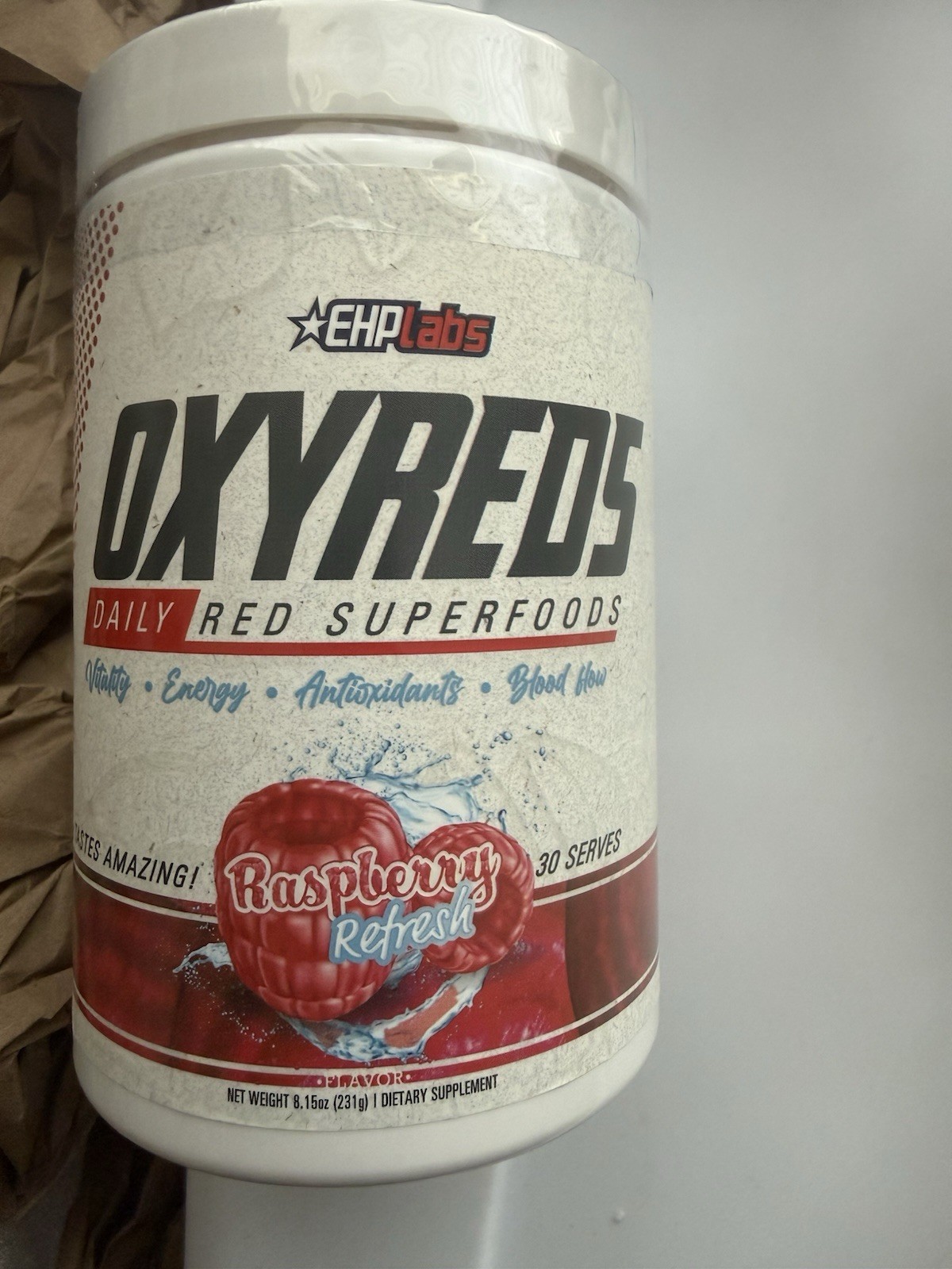 EHPlabs OxyReds Daily Red Superfoods Powder Raspberry Refresh 30 Serves 8.15 oz