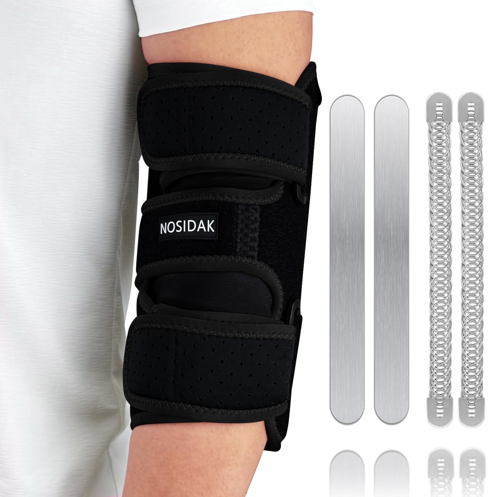 NOSIDAK Elbow Brace for Cubital Tunnel Syndrome, Ulnar Nerve One Size, Black