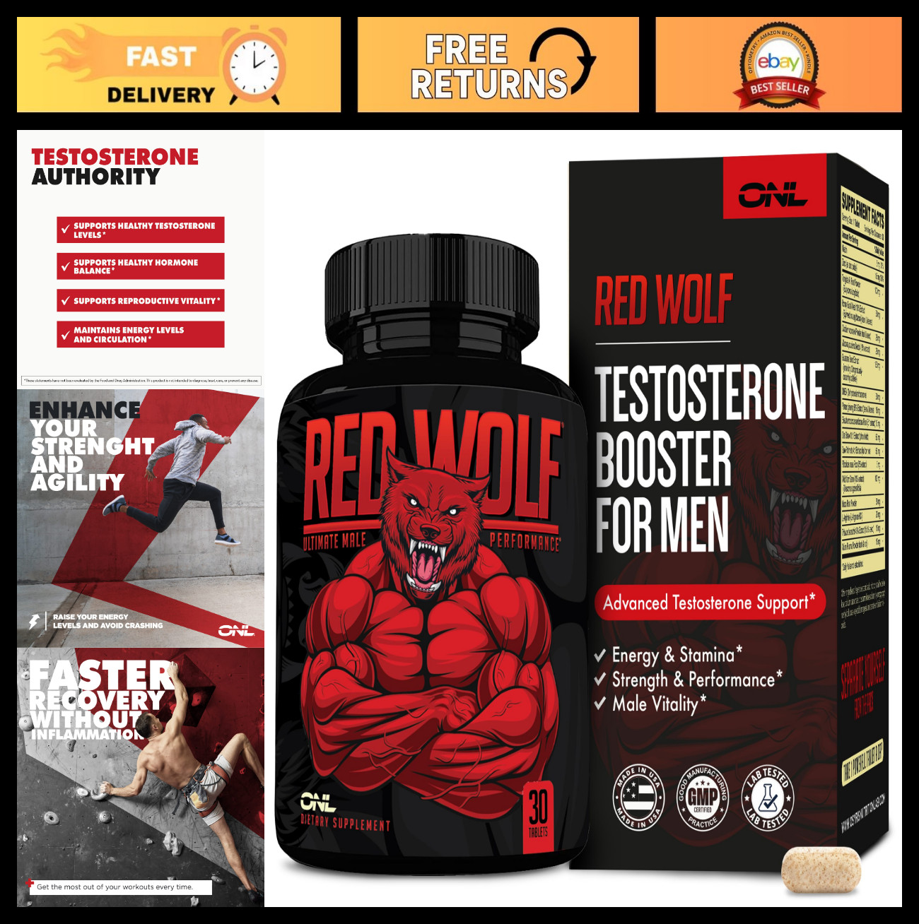 Testosterone Booster for Men – Male Enhancement, Fertility & Energy Supplement w