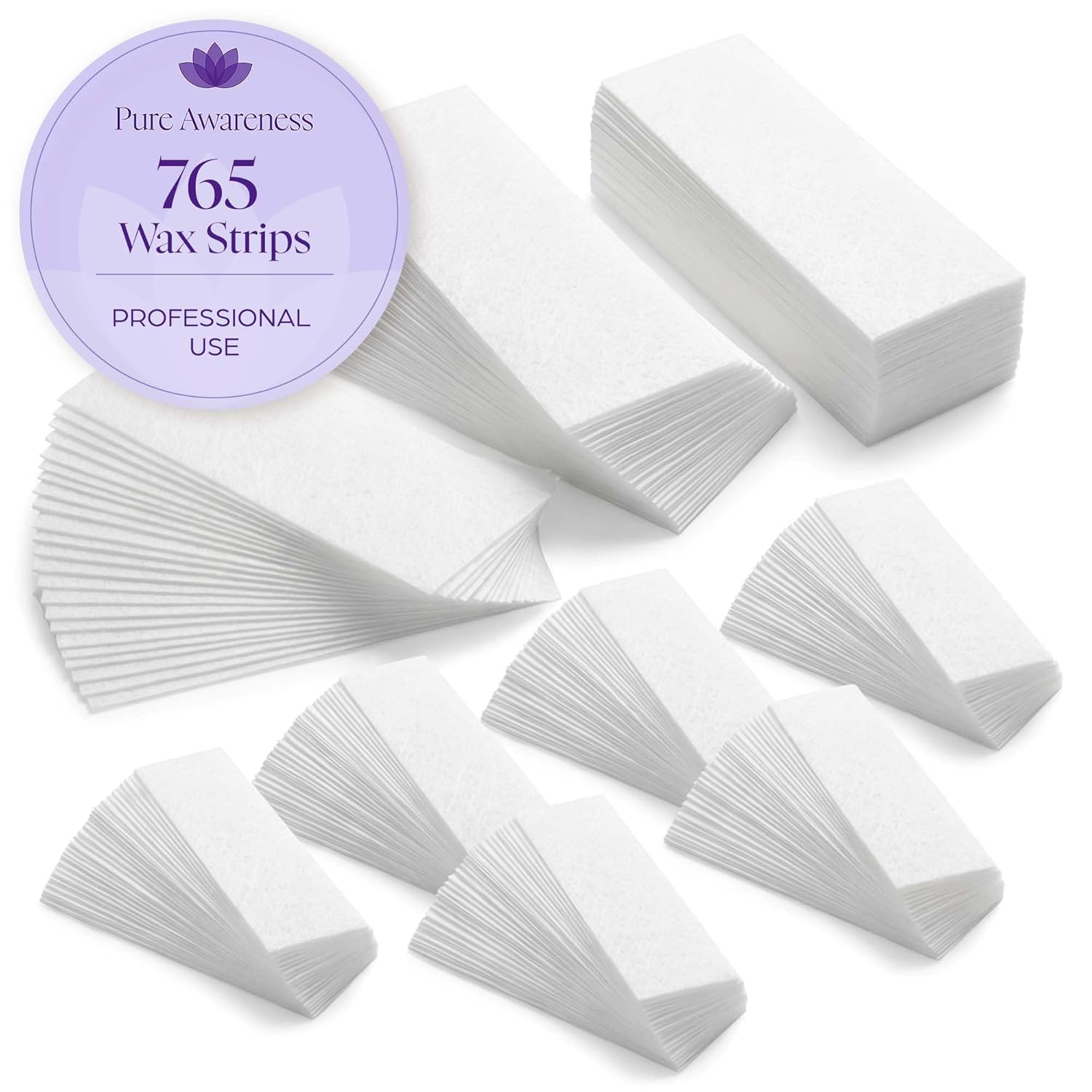 765 Professional Wax Strips – Tear-Resistant Fabric Strips | 225 large + 540 sma