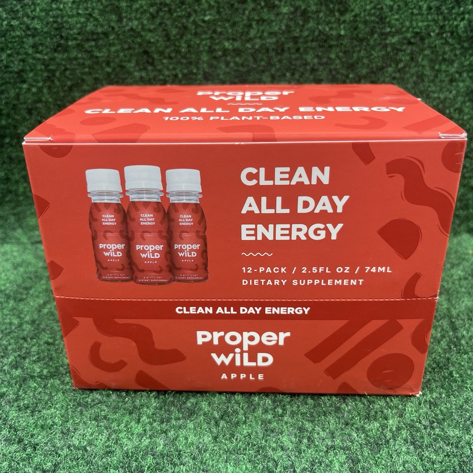 Proper Wild Energy Shot Apple 2.5oz – Qty 12 Organic Vegan Healthy NEW Caffeine