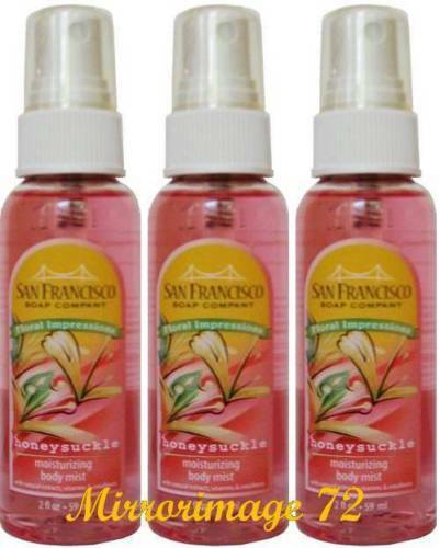 (LOT OF 3) San Francisco Soap Company HONEYSUCKLE Body Mist 2 0z. Travel Size
