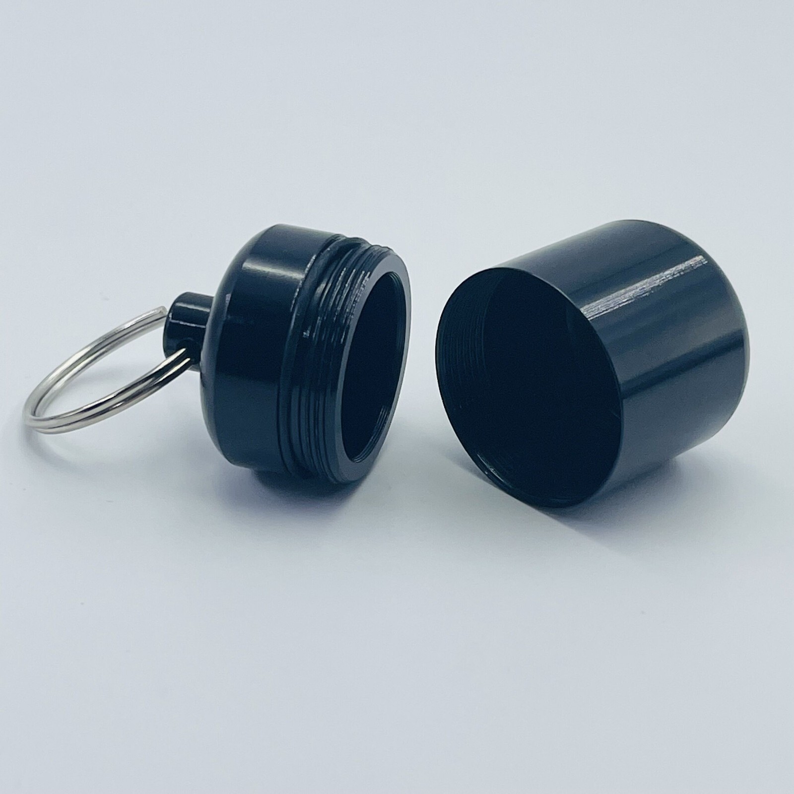 Keychain Medicine Pill Box Case Bottle Holder Waterproof Metal Container 6PCS