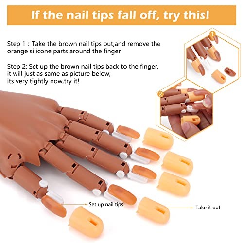 Practice Hand for Acrylic Nails, Flexible Nail TypeA-nail hand with tools
