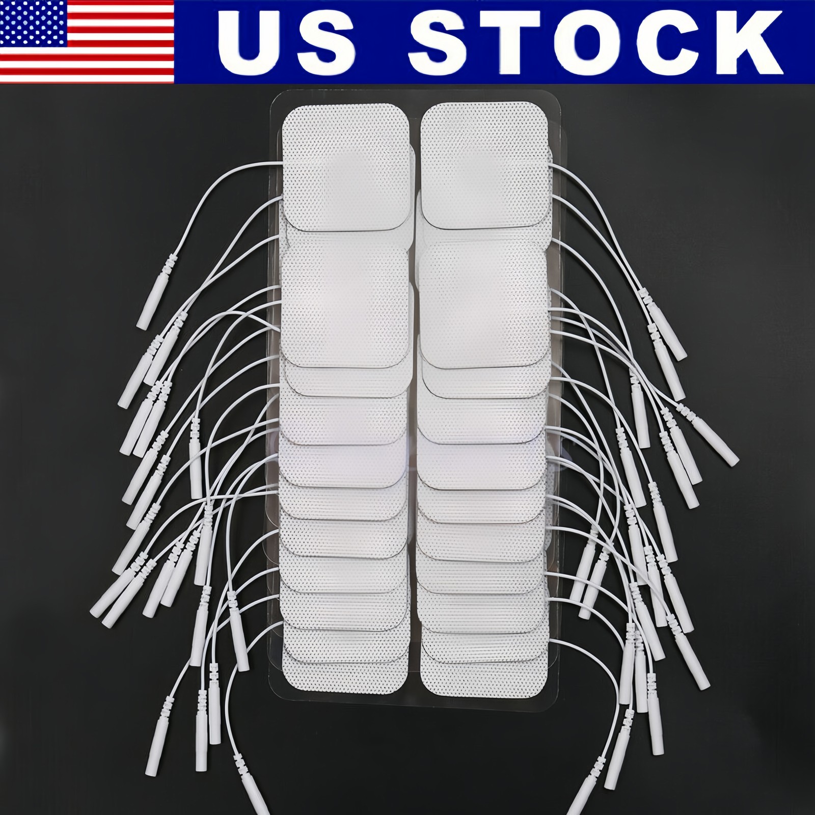 TENS Unit 2×4 Electrode Pads EMS Massage Pain Relief Muscle Stimulator 7000 3000