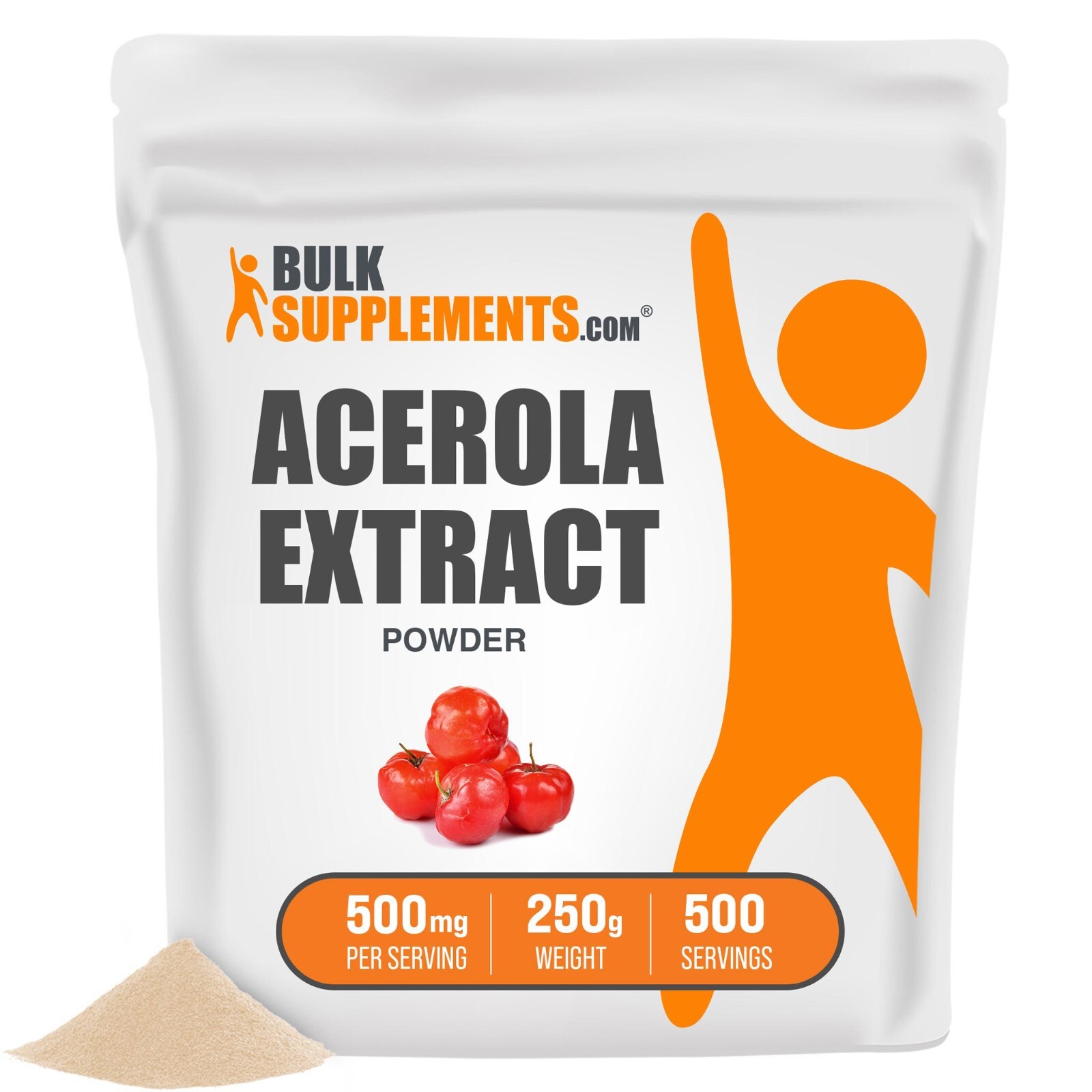 BulkSupplements Acerola Cherry Extract Powder – 500mg Per Serving