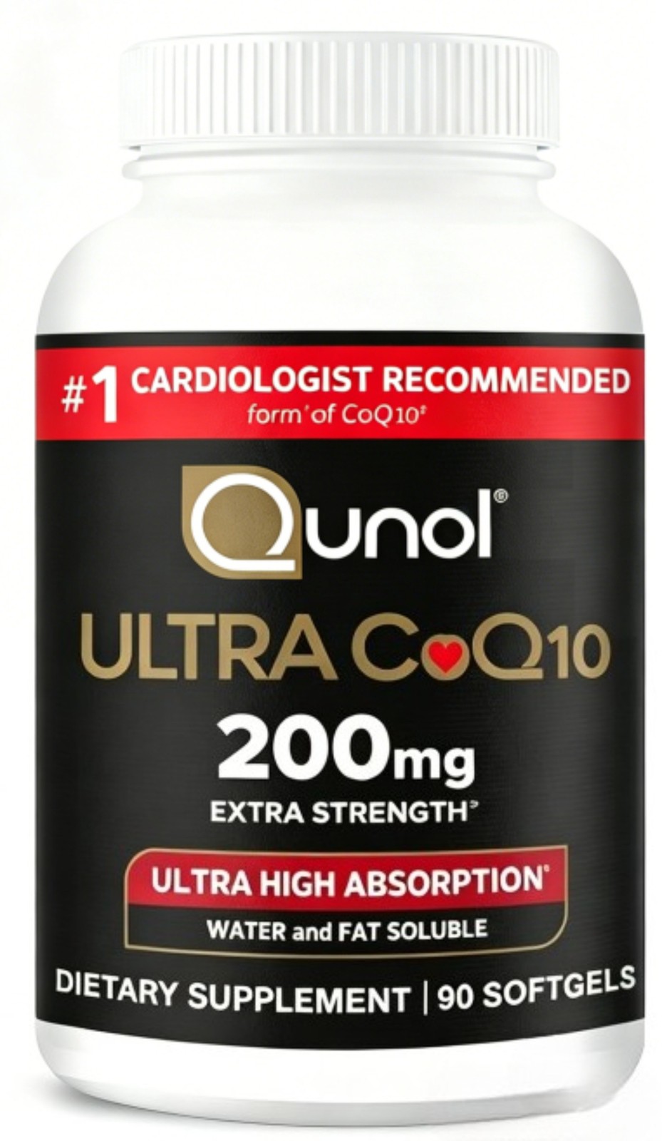 Qunol Ultra Coq10 200Mg Softgels, Ultra High Absorption Coenzyme Q10 Supplements