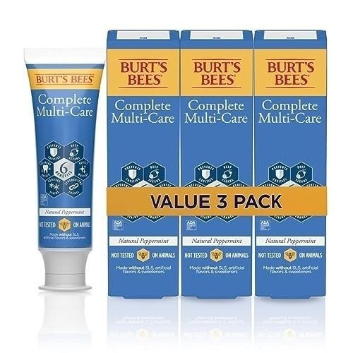 Burt’s Bees Toothpaste Complete Care, 4.7 oz, 2 Pack (Total 6 Tubes) Exp 3/26
