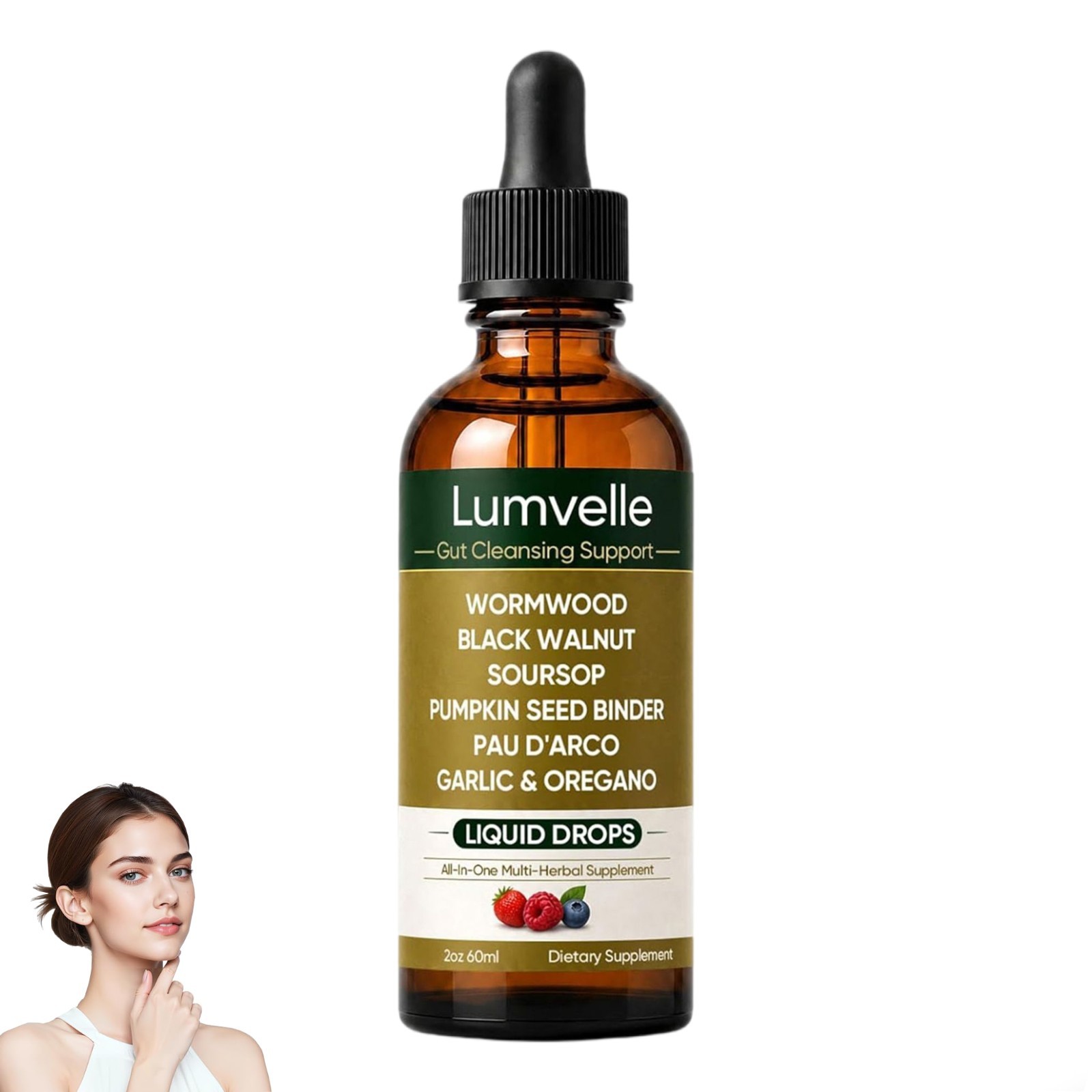 LUMVELLE Wild Harvested Wormwood Botanical Liquid Herbal Supplement Drops