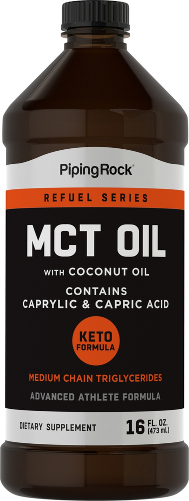 MCT Oil 16 oz | Liquid Keto Formula | Non-GMO Supplement | by Piping Rock
