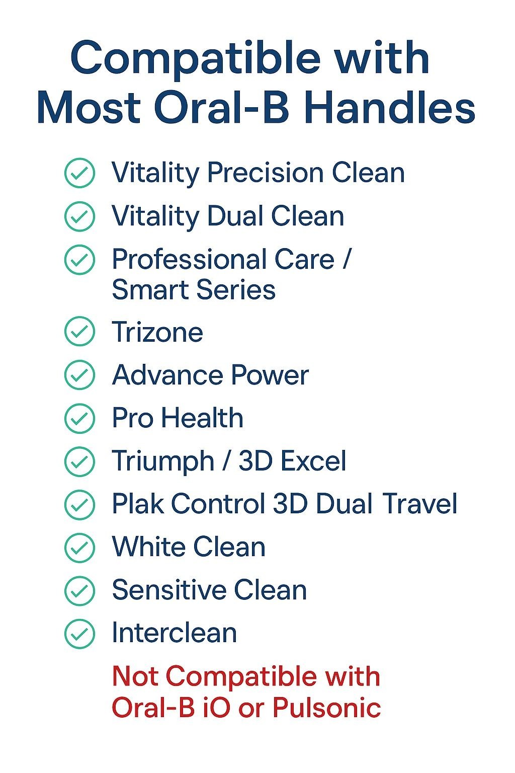 40 Oral-B Compatible Replacement Brush Heads Fits Most Models