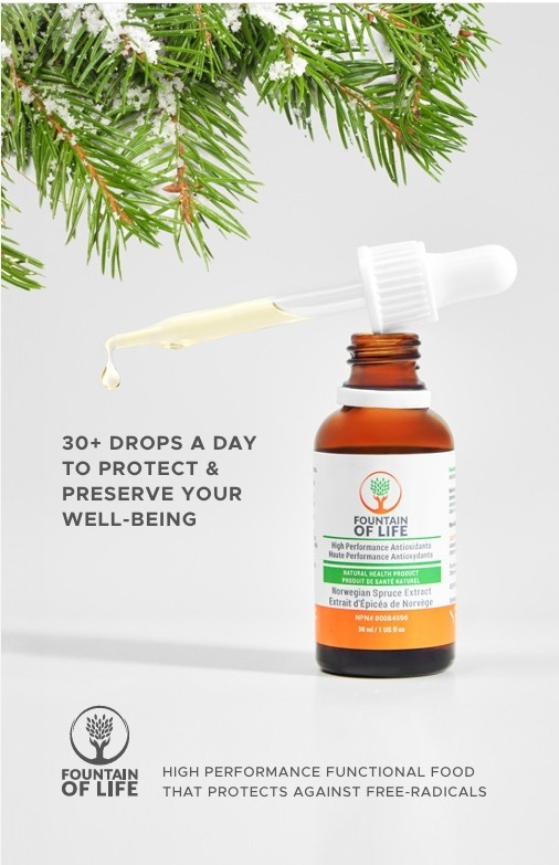 6 Fountain of Life – Norwegian Spruce Extract – Lignan Drops (Antioxidant) 30ml