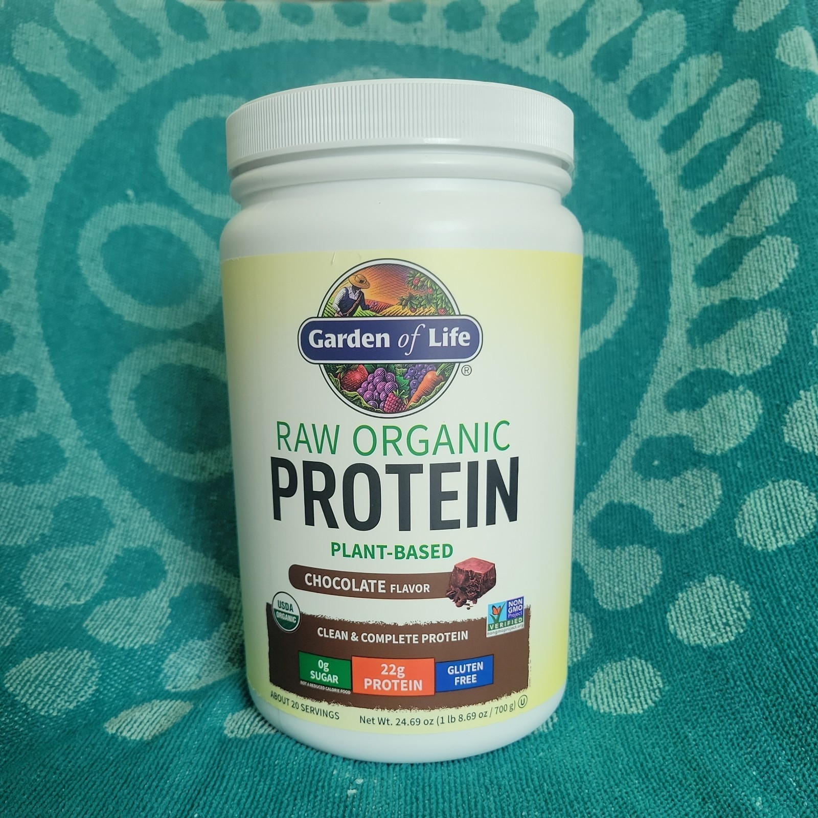 Garden of Life RAW Organic Protein Chocolate 24.69 oz (1 lb 8.69 oz / 700 g)