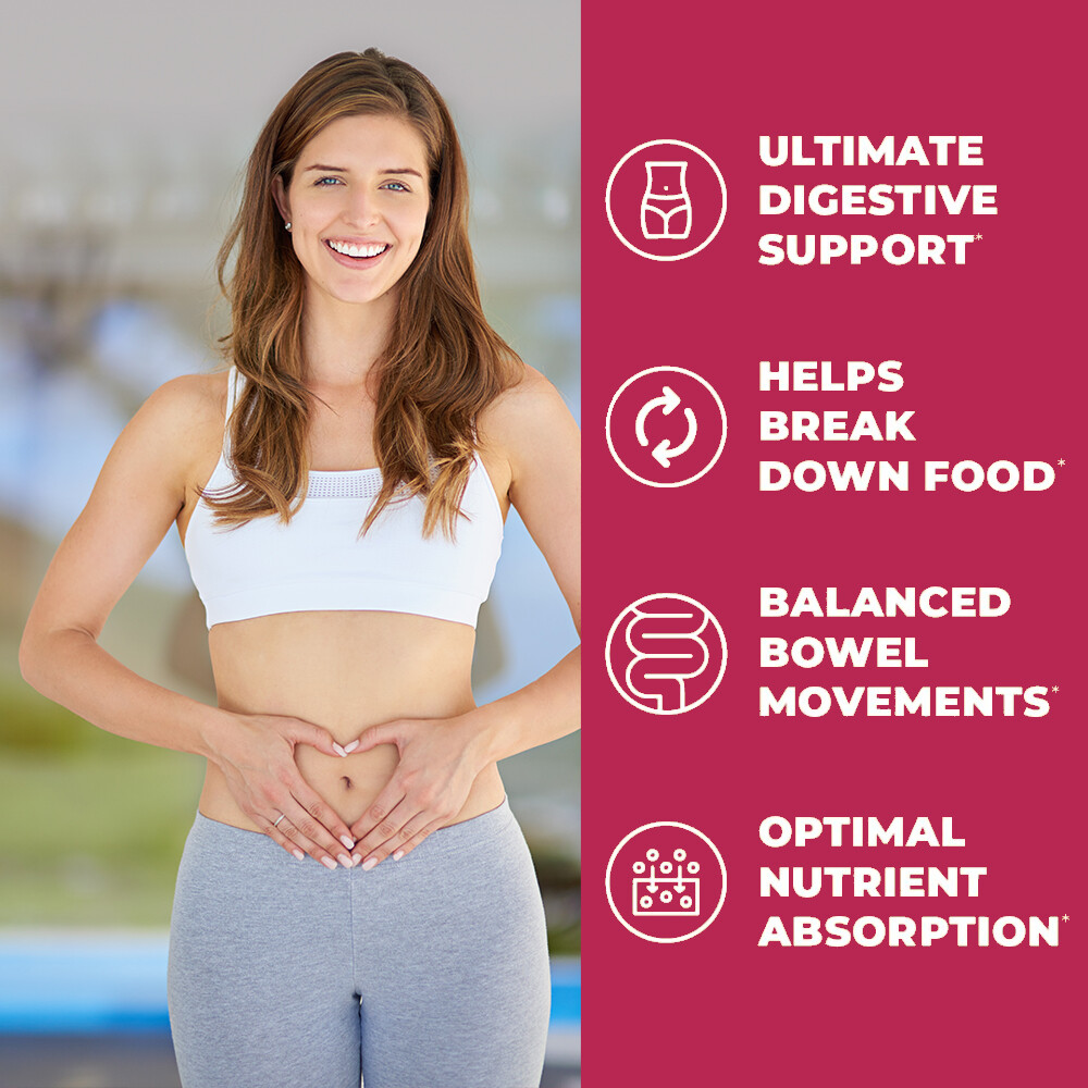 Digestive Enzymes Prebiotic & Probiotics Gas, Constipation & Bloating Relief 120