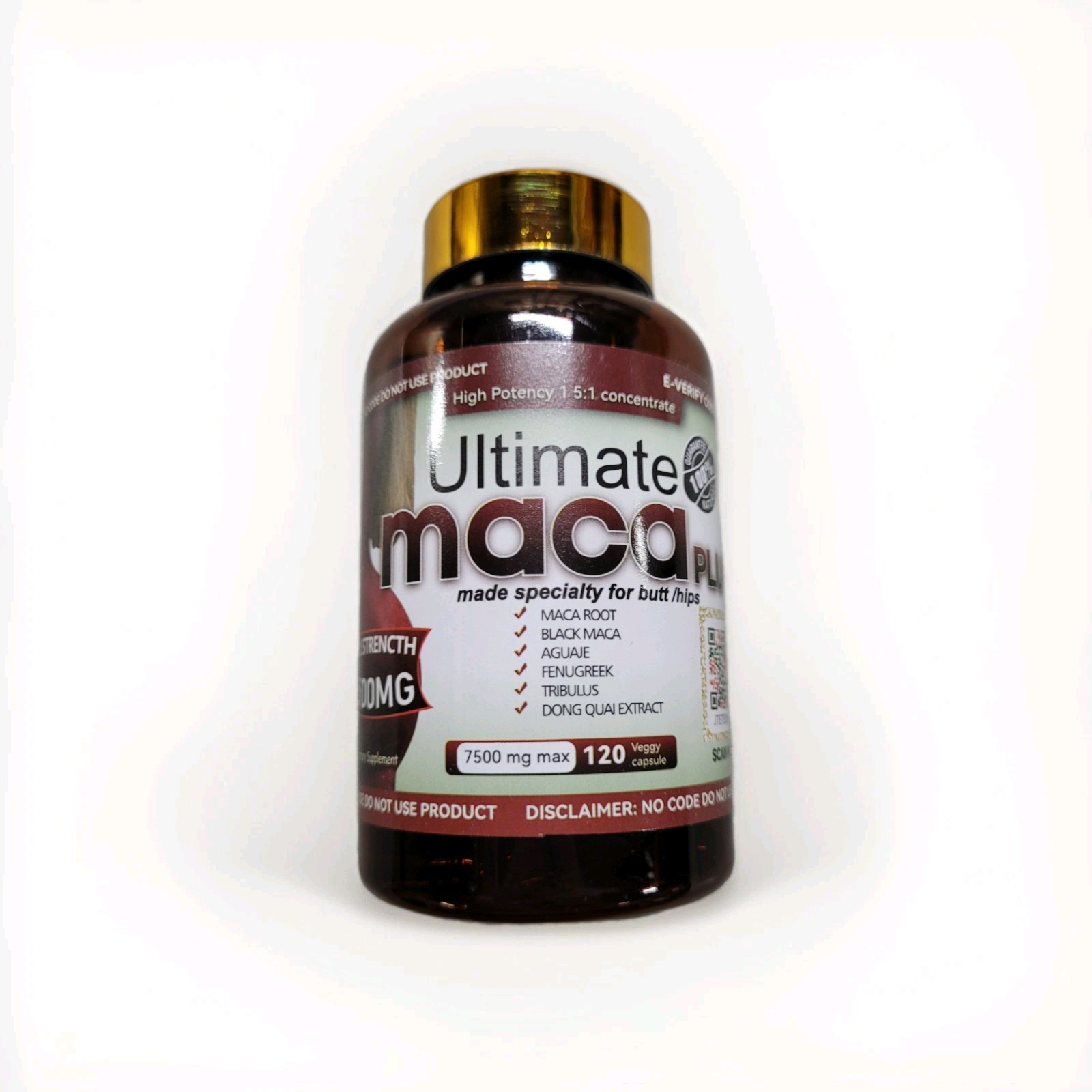 X 1 Ultimate Maca supplement 7500MG, 120 pills
