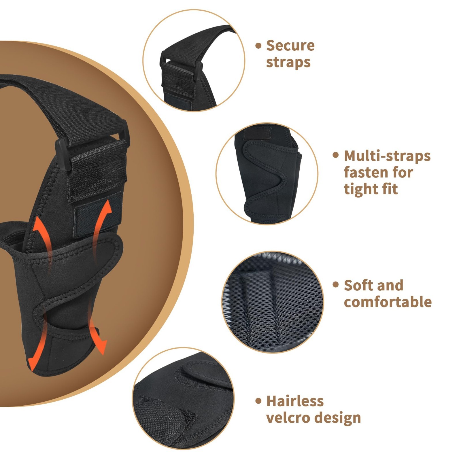 Adjustable Dog Elbow Brace Protector Pads – Front Leg Support for Arthritis, Tor