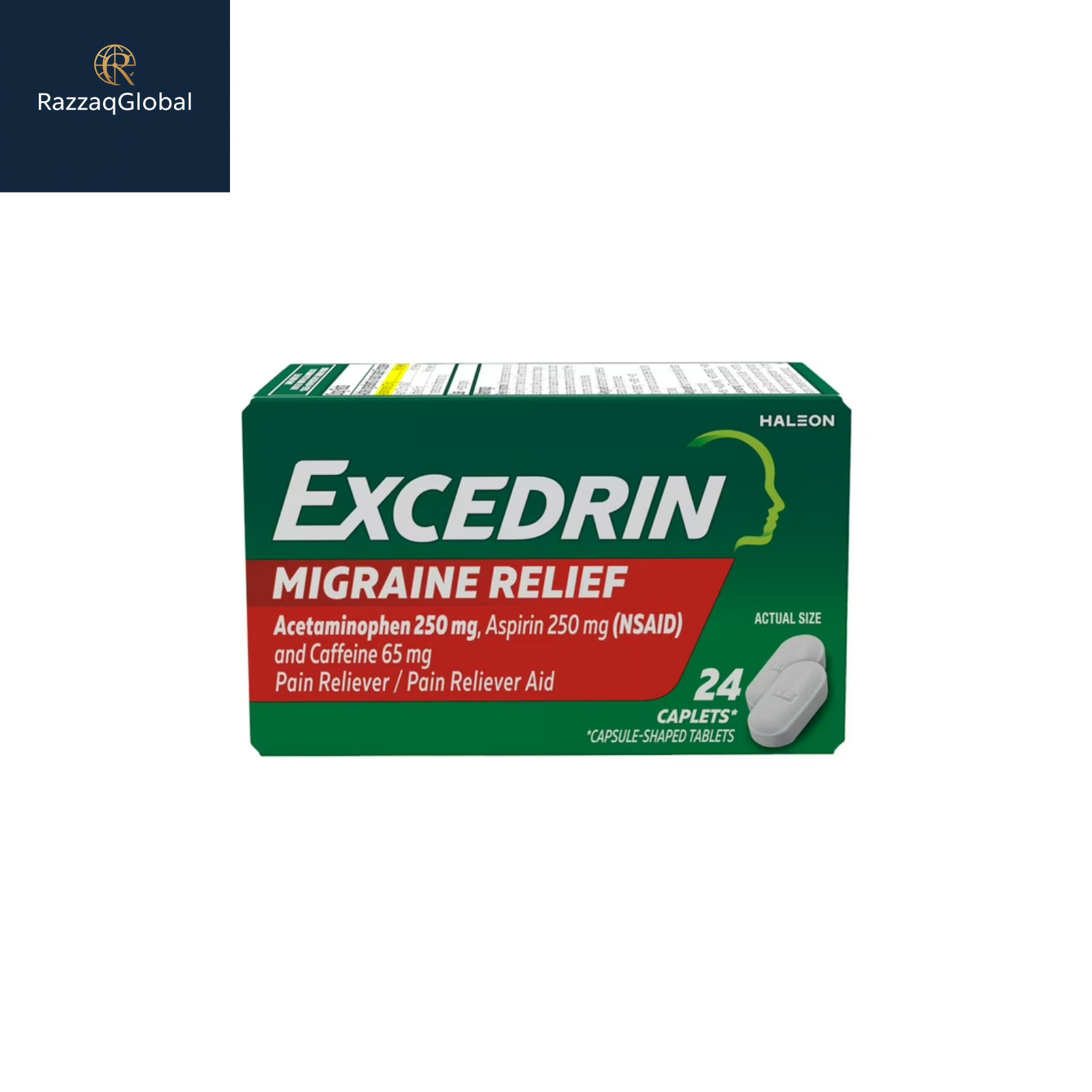 Excedrin Migraine Relief Caplets, 24 Count