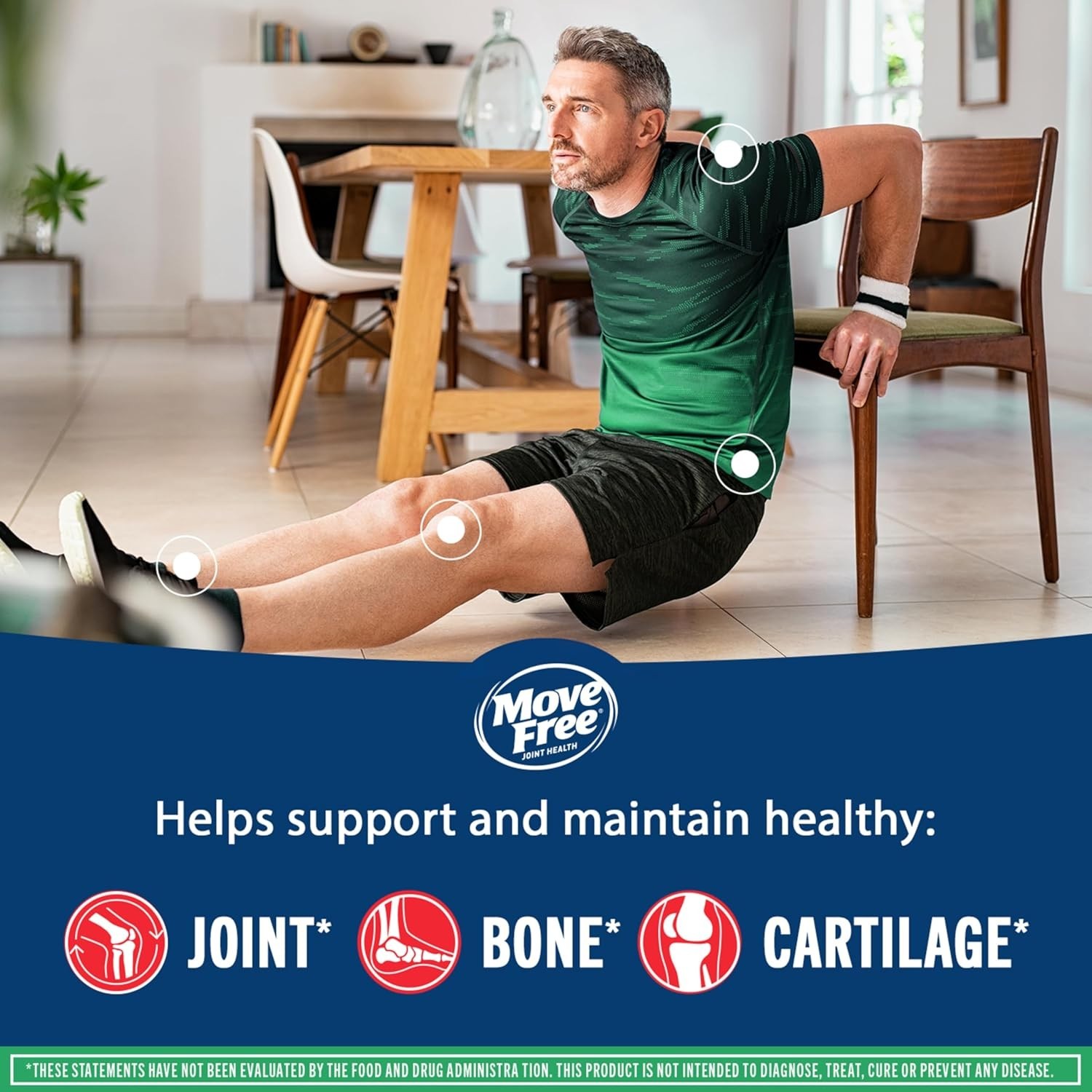 Move Free Advanced Joint Support Glucosamine Chondroitin MSM 120 Tablets 2 Pack