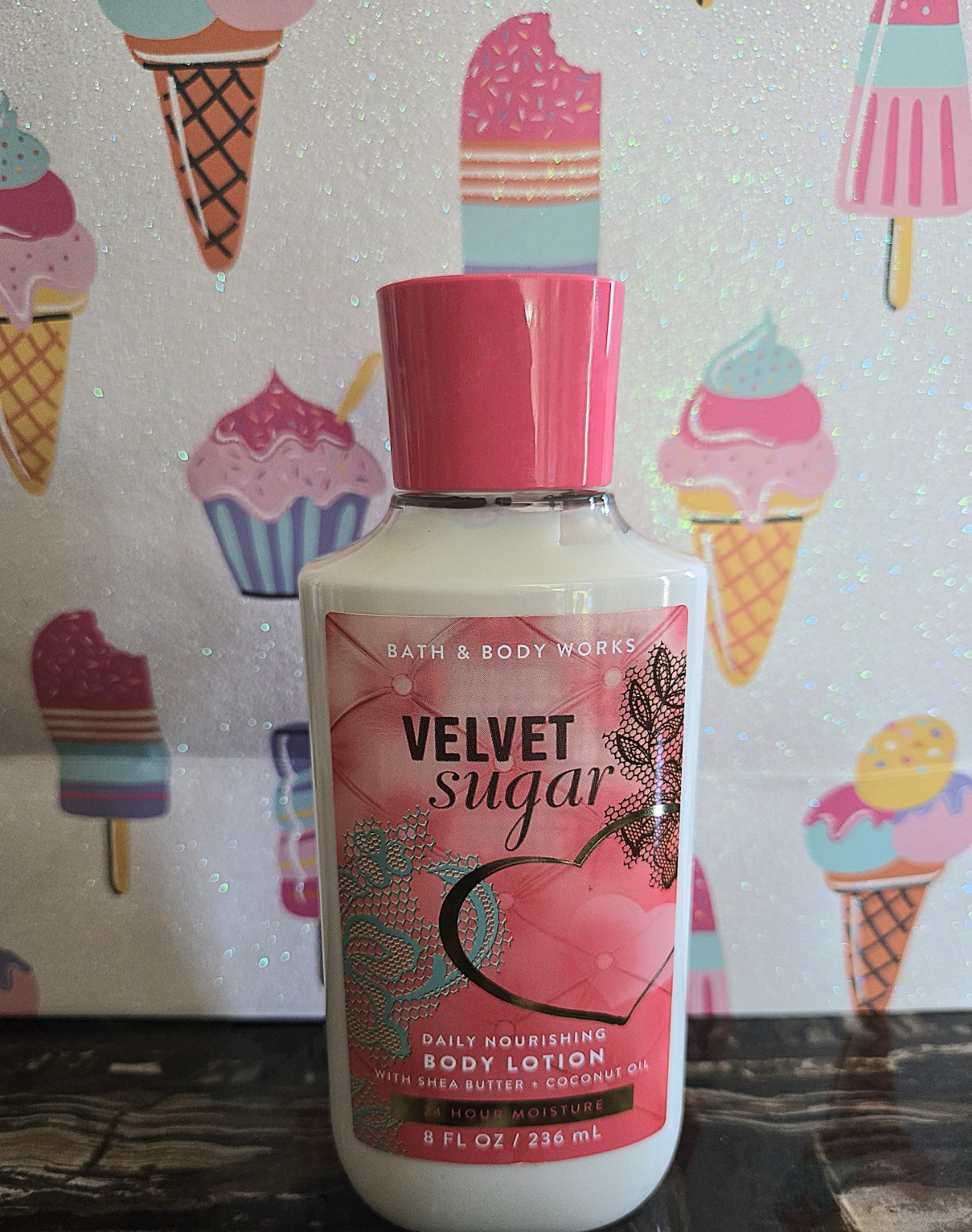 Bath & Body Works Velvet Sugar Body Lotion 24Hr Moisture 8 fl oz Shea