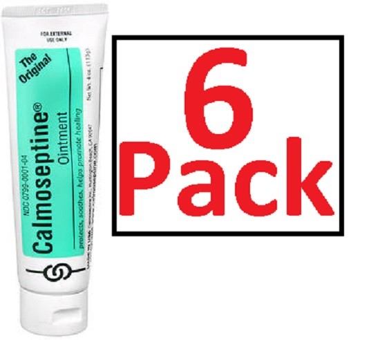 Calmoseptine Diaper Rash Ointment Tube – 4 Oz – (6 Pack) Always FRESH !