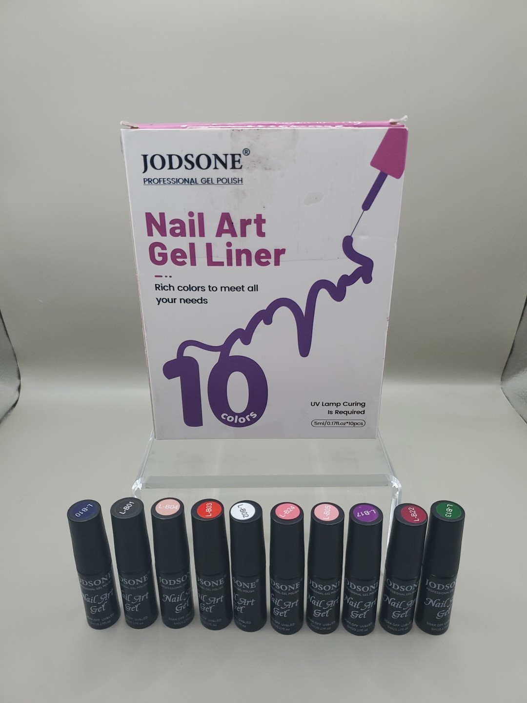 Jodsone Gel Nail Polish 10 Bottles Rich Colors 0.17oz Each Exp 03/2030