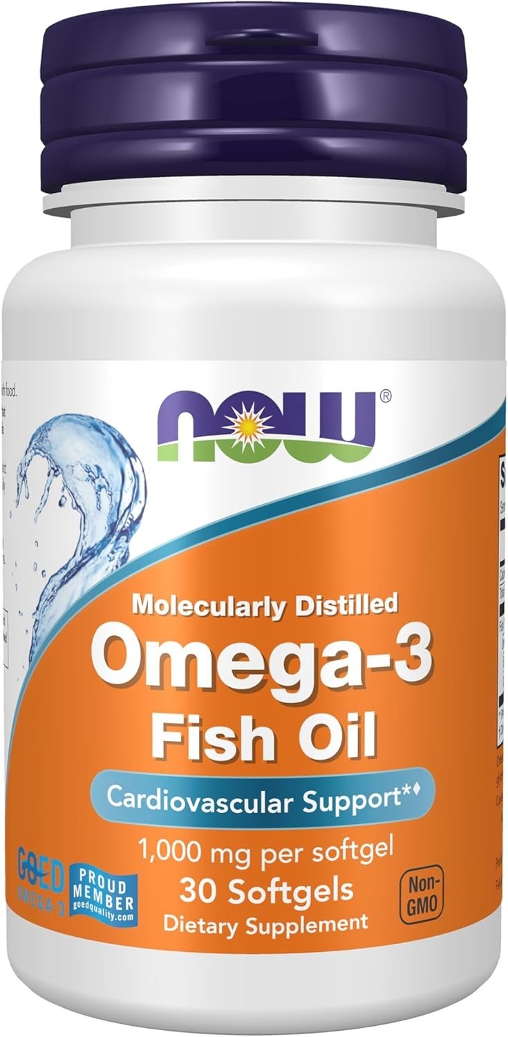 NOW Foods Supplements, Omega-3 180 EPA / 120 DHA, Molecularly Distilled, Cardiov