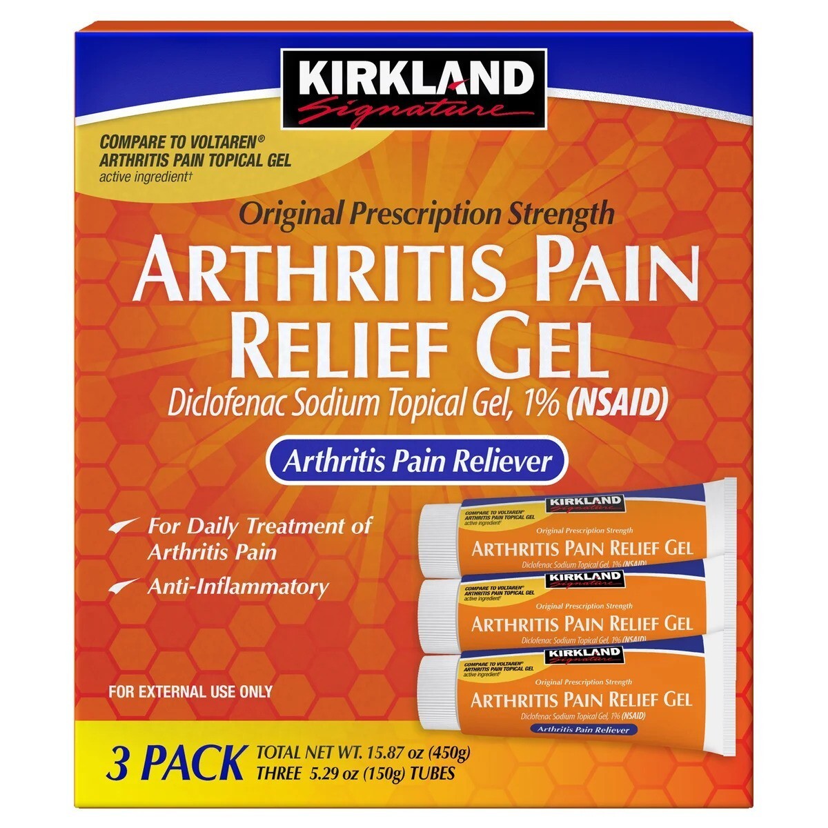 Kirkland Signature Arthritis Pain Relief Gel, Diclofenac Sodium 1%, EXP 9/27