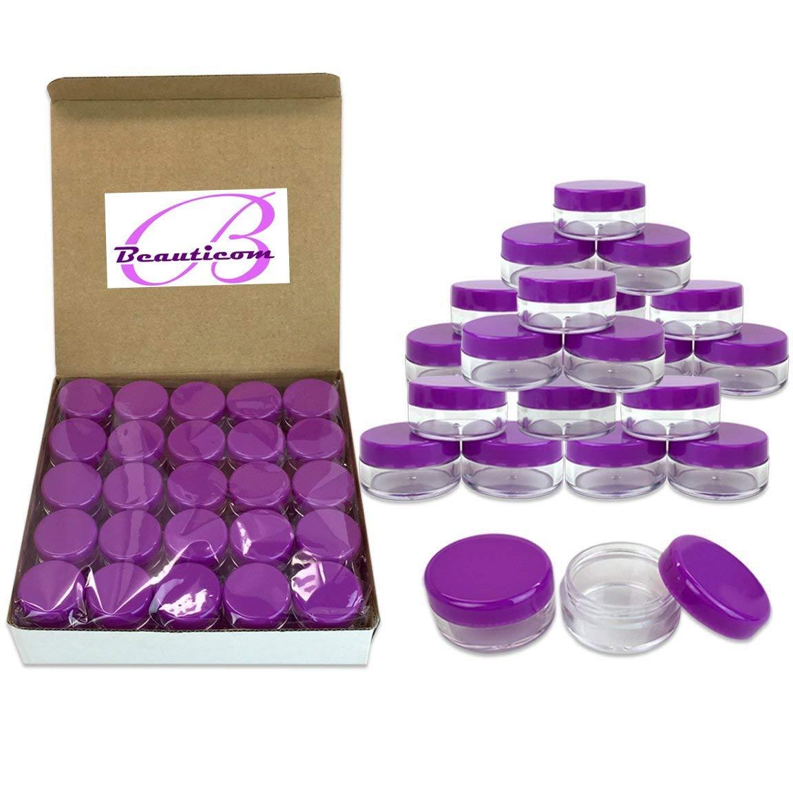 50 Pieces 5 Gram/5ML Plastic Makeup Cosmetic Lotion Cream Sample Jar Containers