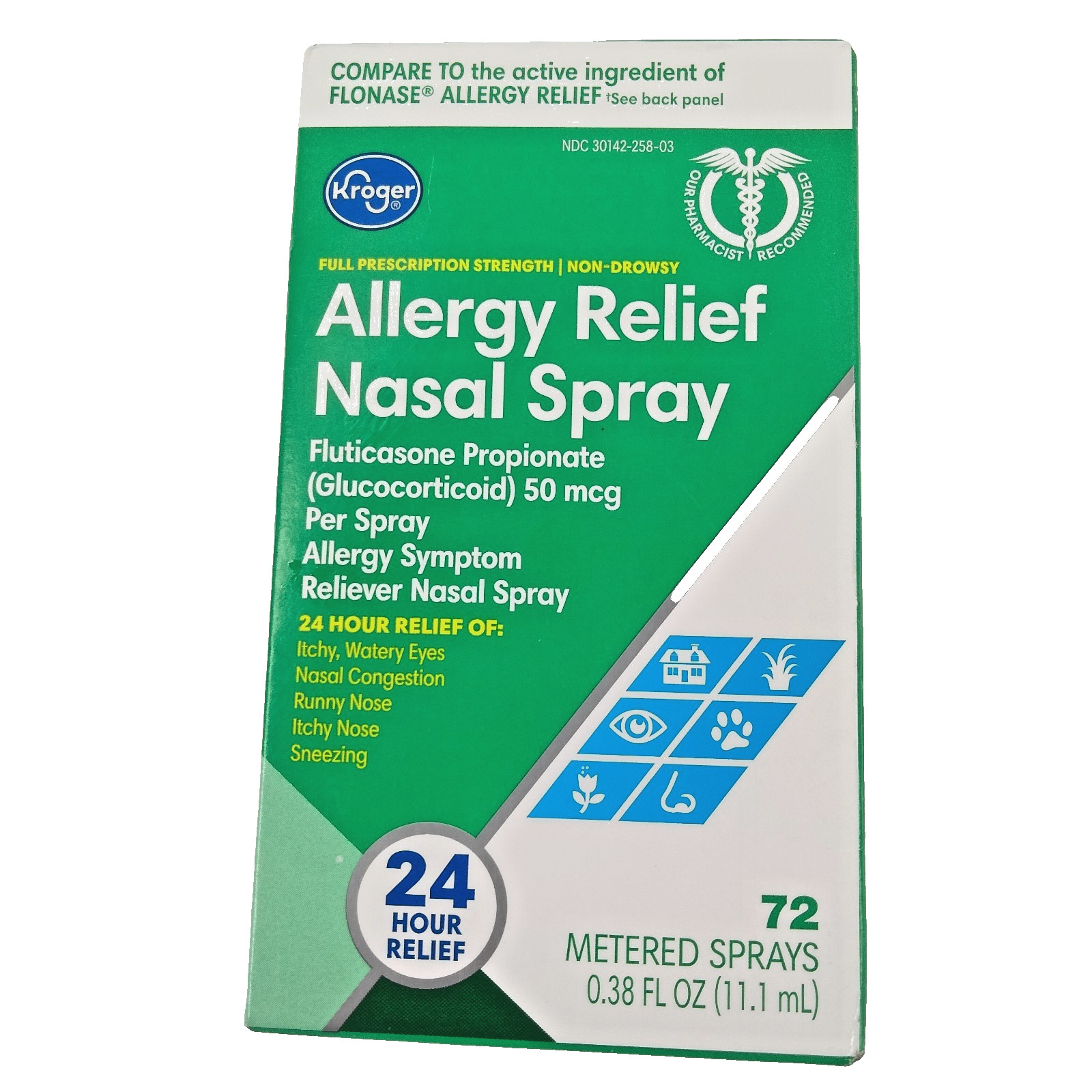 Kroger Allergy Relief Nasal Spray Fluticasone Propionate 50mcg 72 Sprays 07/2027