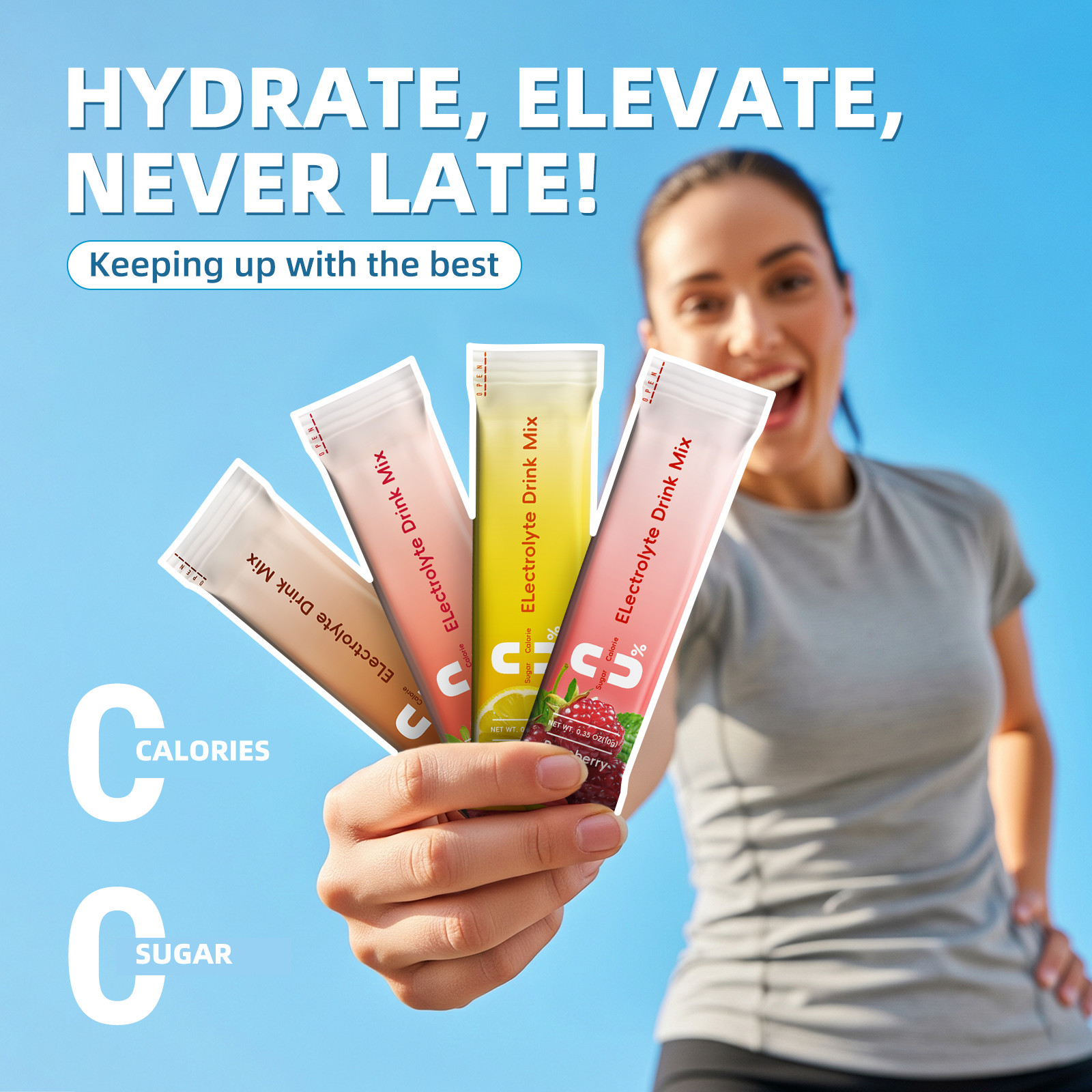 Electrolytes Drink Mix – Vitamin Packets for Water, Electrolytes Powder 16 Packe