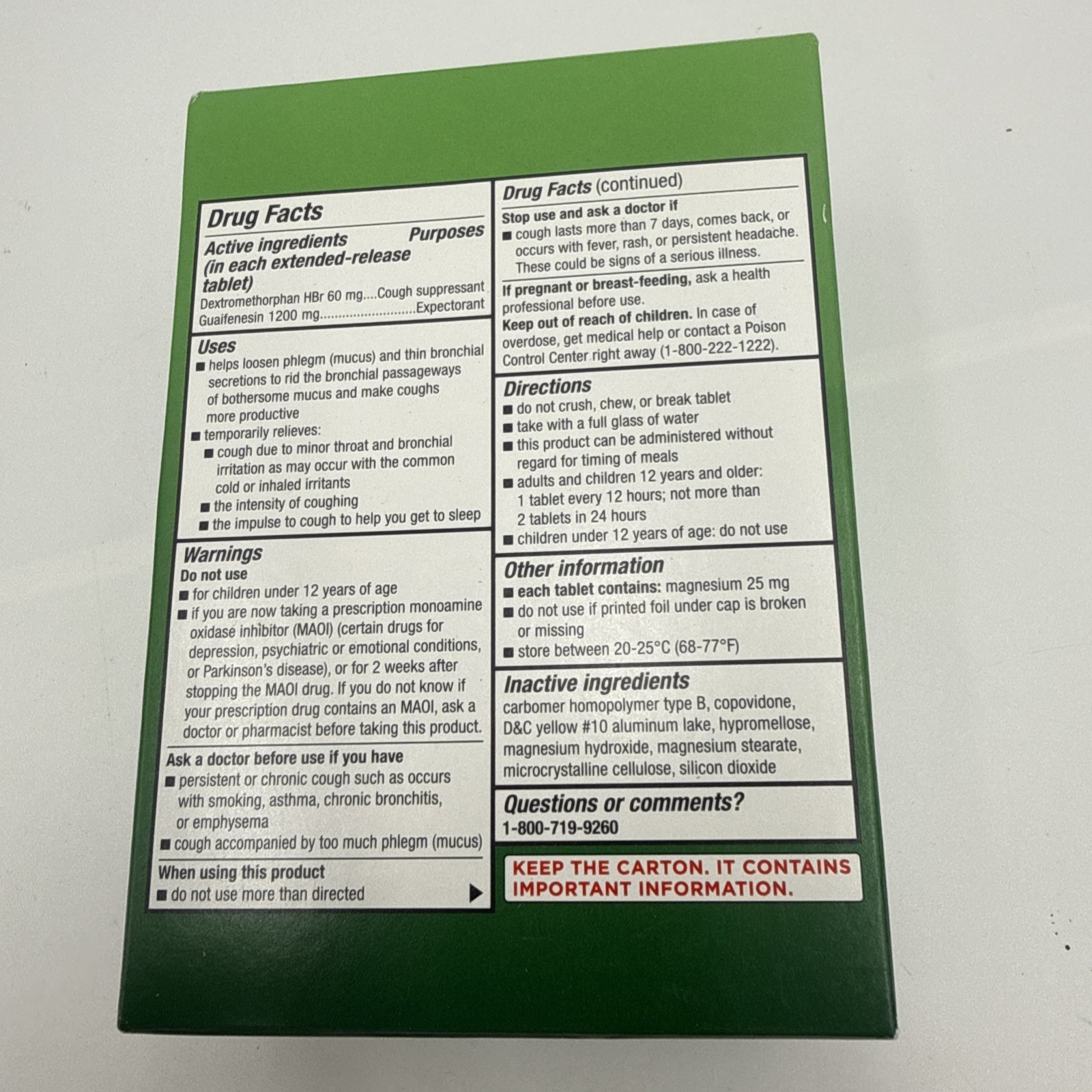 Walgreens 12 Hour Mucus Relief DM – 28 Tablets Each – 1200mg – Exp 2/27 2pack