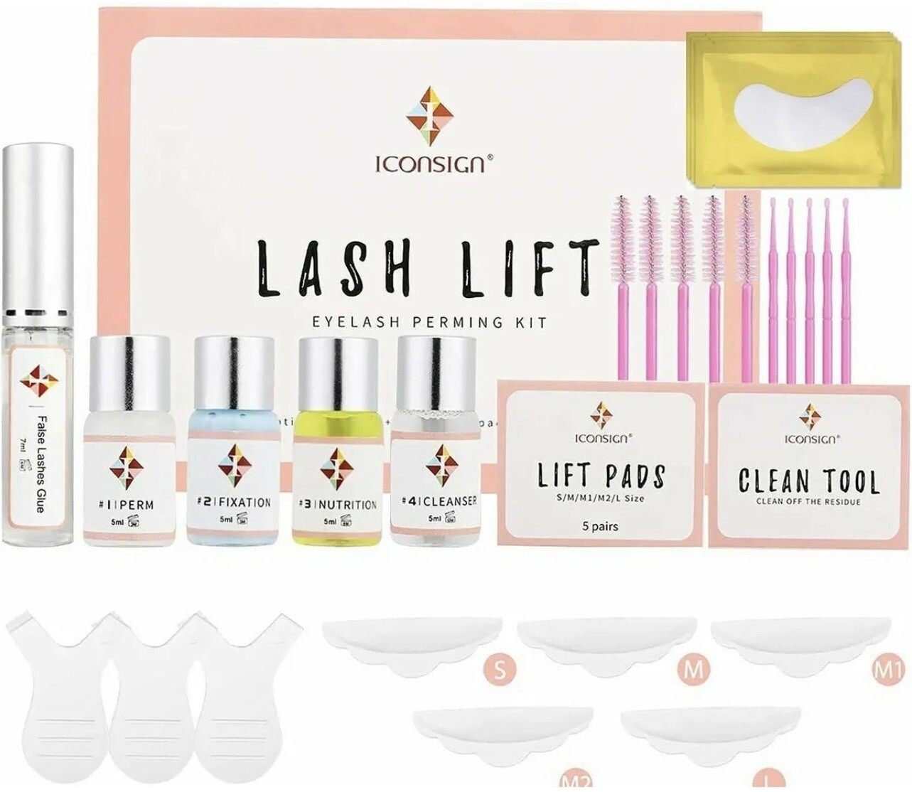 8 In 1 Eyelash Perm Kit Lash Lift Kit Semi-Permanent Curling Perming Wave
