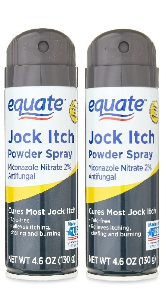 (2 PACK) Equate Jock Itch Relief Powder Spray Antifungal advance formula 4.6 oz