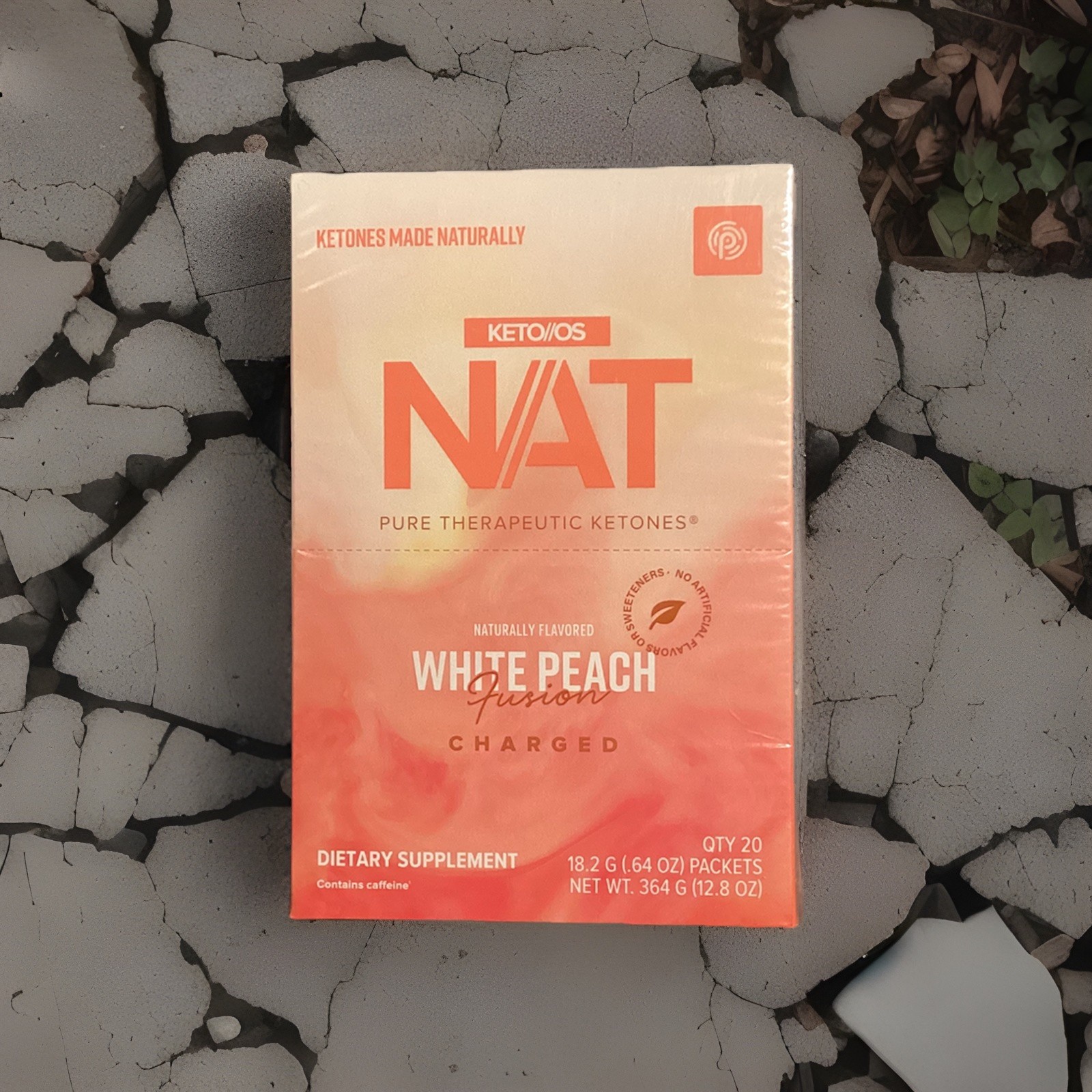 Pruvit KETOSNAT Ketones WHITE PEACH FUSION CHARGED 20 PACKS EXP: 05/2027