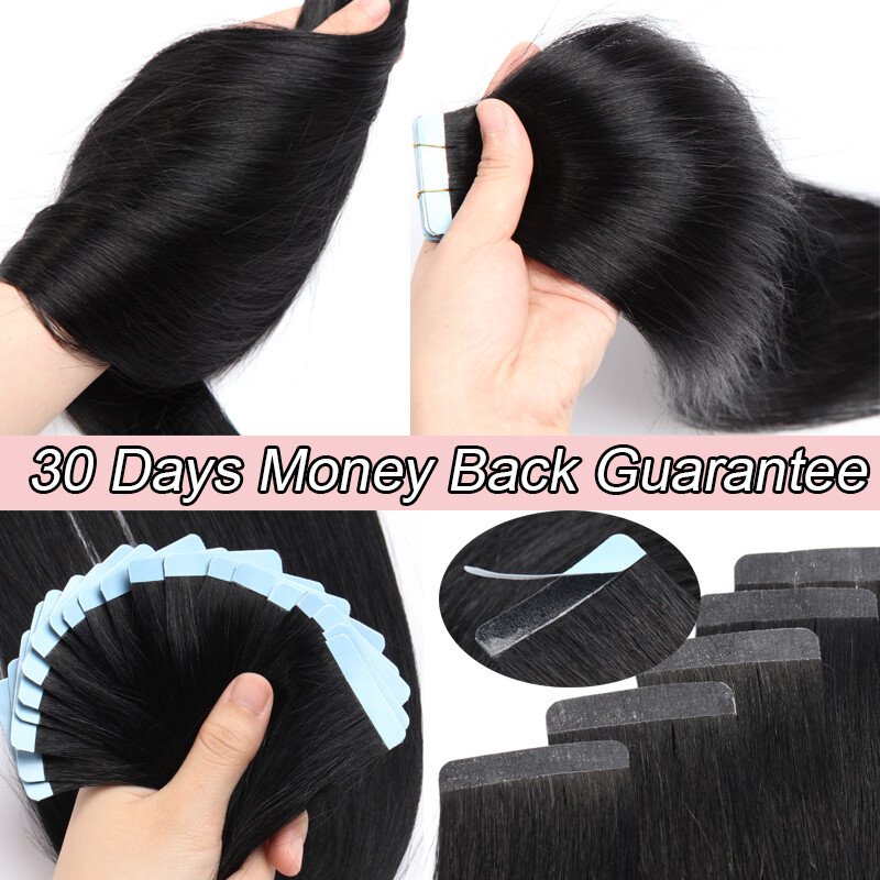 Seamless Tape In Remy Human Hair Extensions Russian Skin Weft Full Head USA Long