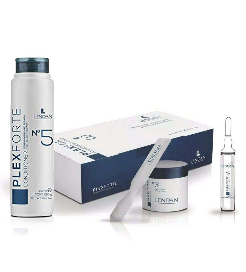 Lendan PlexForte Recomended KIT No.3 Mask Shots Box + No.5 Conditioner 300ml