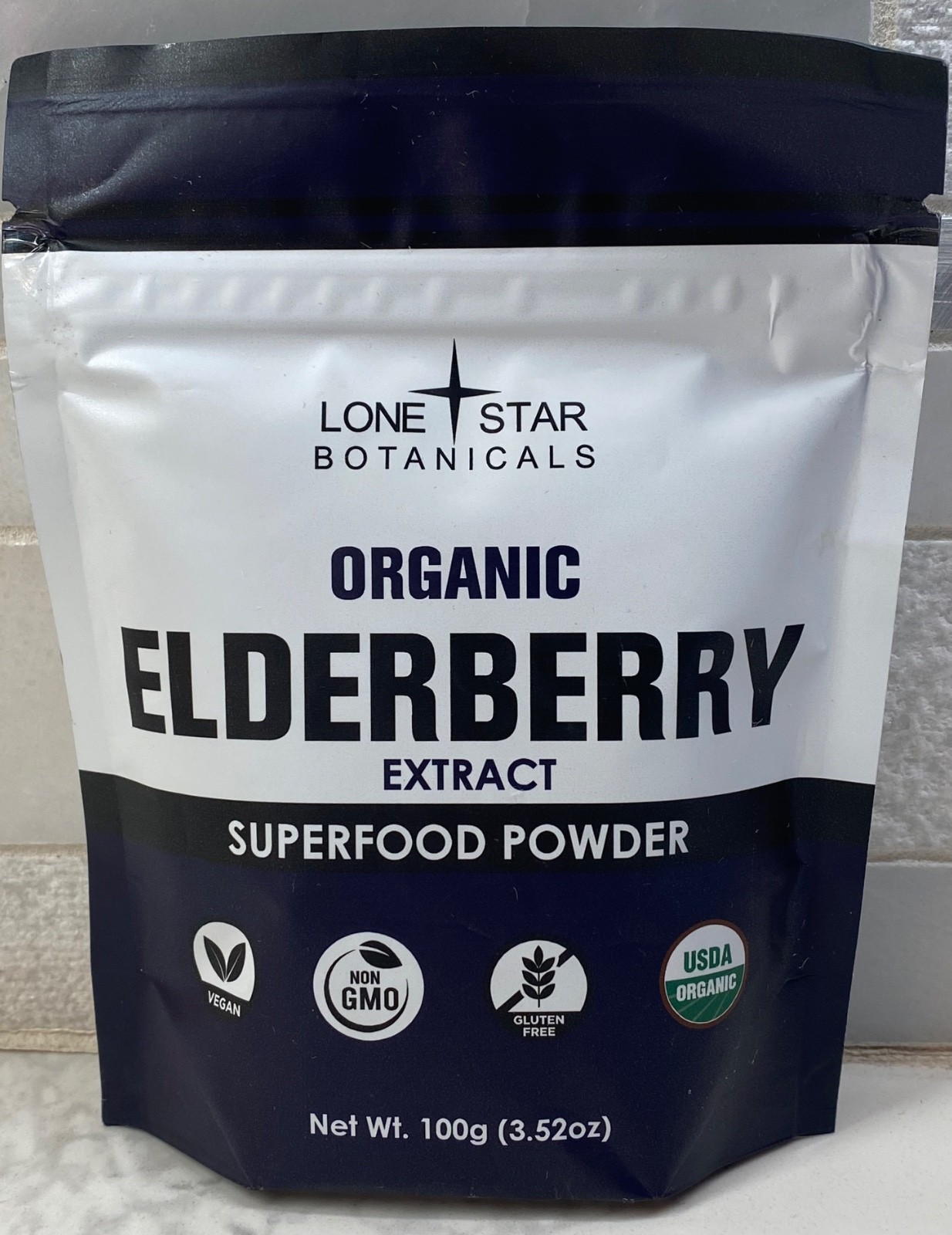 Organic Elderberry Extract Superfood Powder 100% Natural 3.52 Oz Exp 06/2026