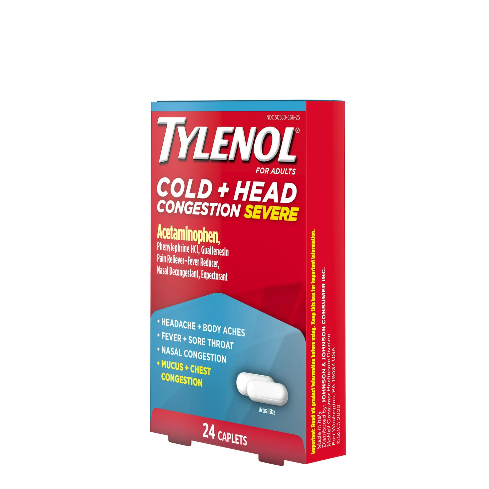 Tylenol Cold + Head Congestion Severe Caplets (24 Caplets)