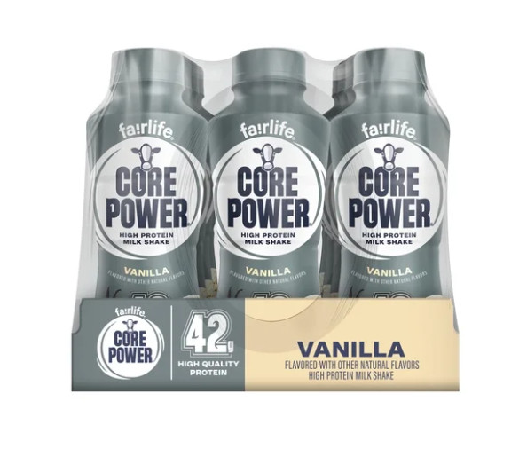 Core Power High Protein Shake, Vanilla, 14 oz, 12-Pack, 42g Protein