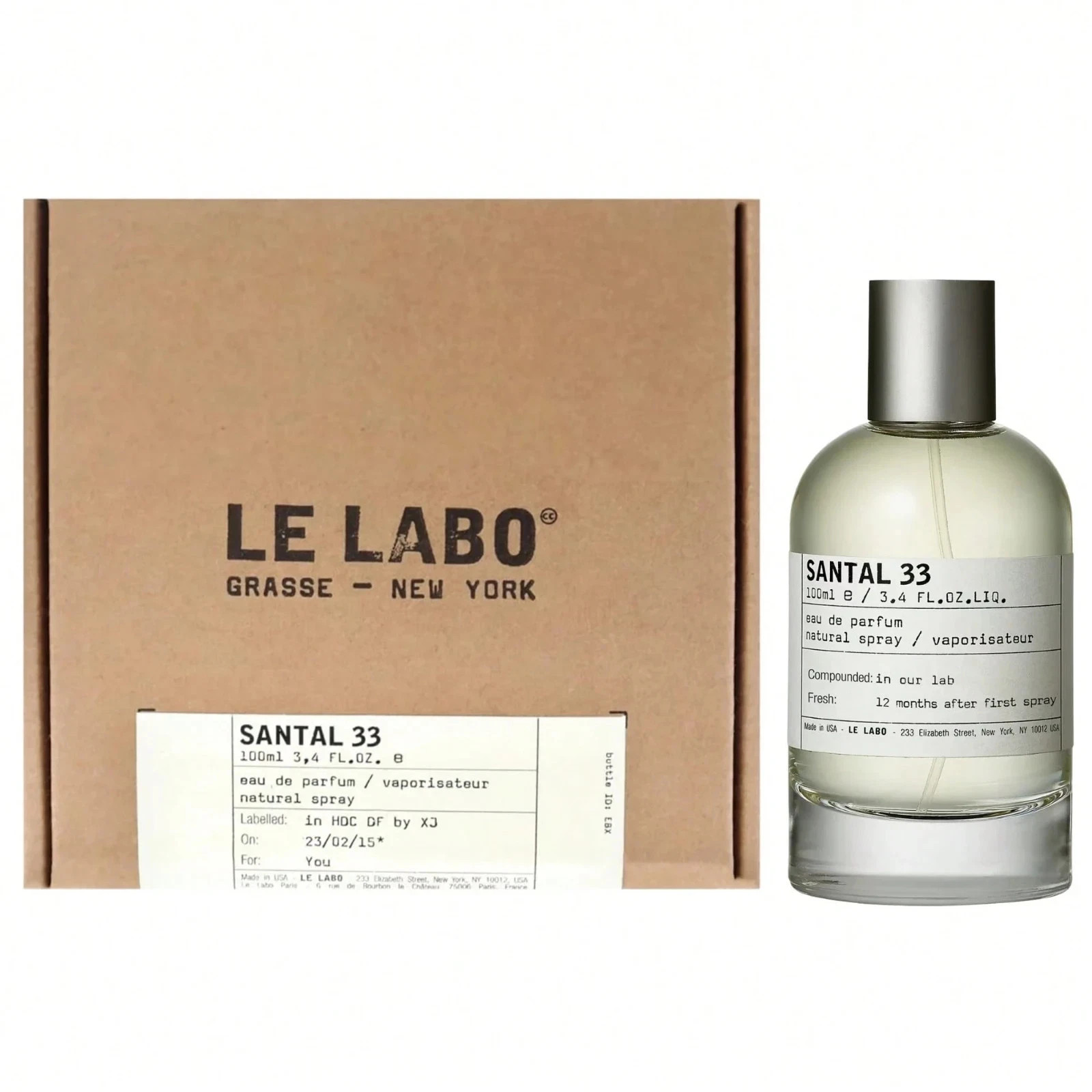 Le Labo Santal 33 3.4 Oz / 100 ML Unisex Eau de Parfum spray New In Box