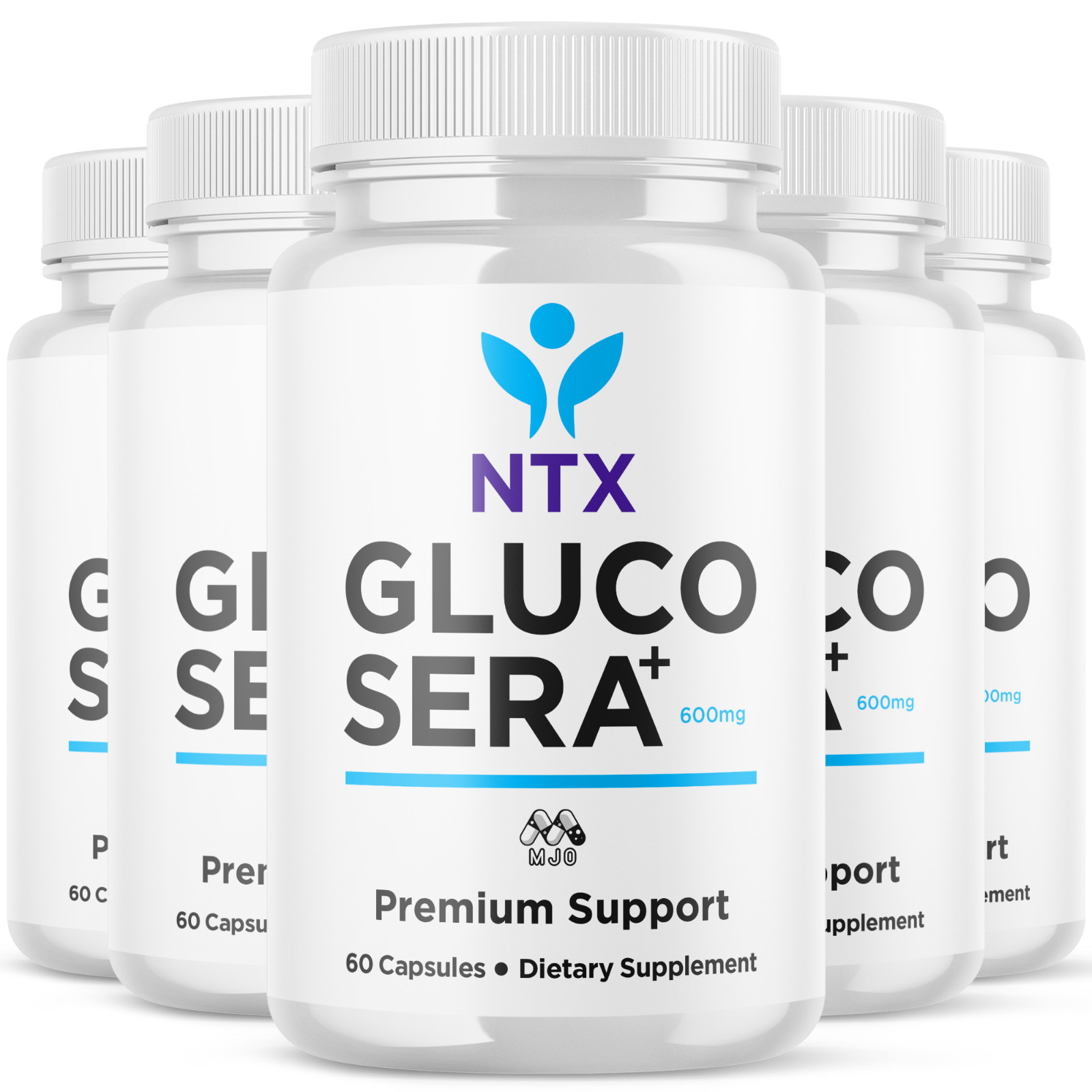 (5 Pack) Gluco Sera + Advanced Support Blood Supplement GlucoSera+ 300 Capsules