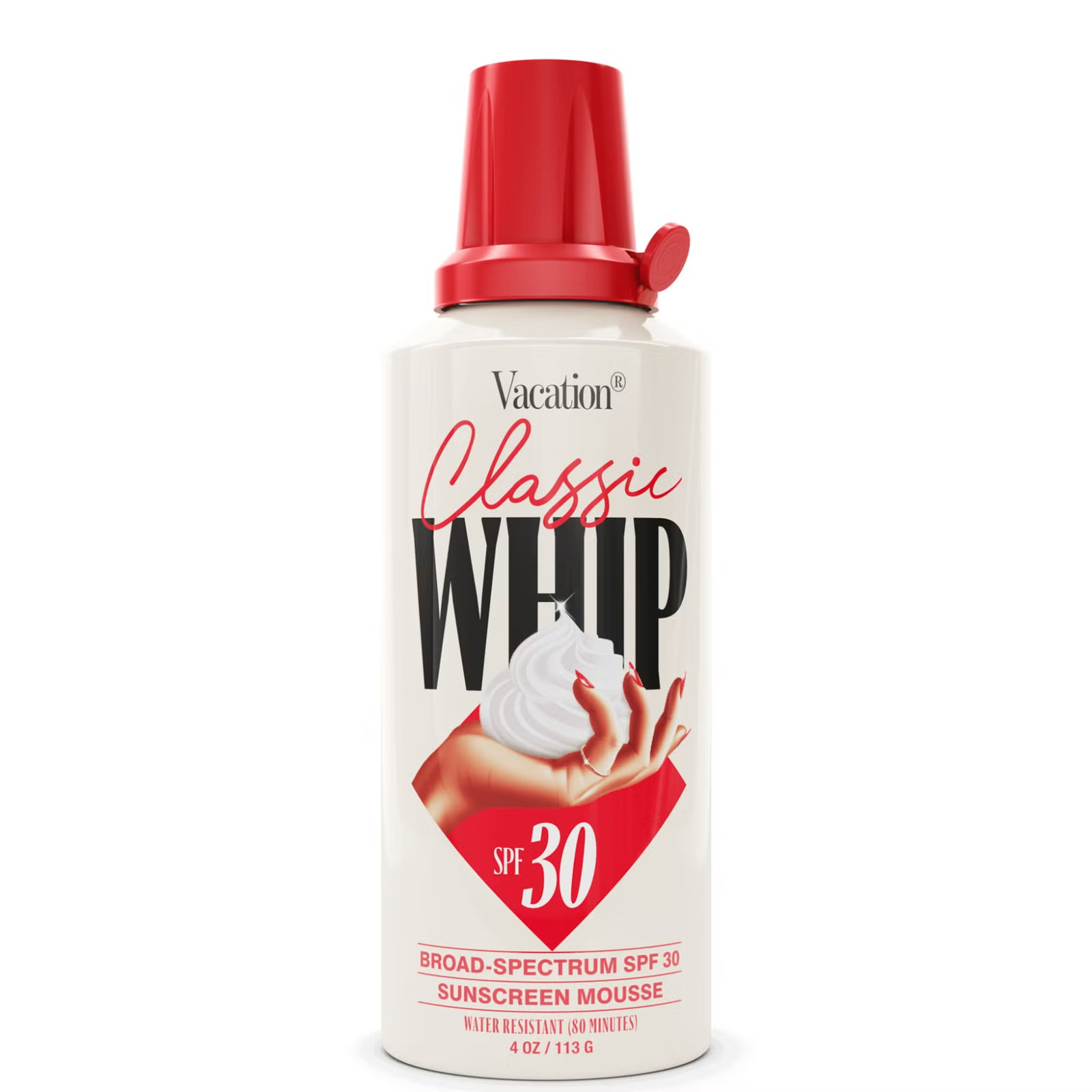 Vacation Classic Whip SPF 30 Broad Spectrum Sunscreen Mousse 4 oz NEW