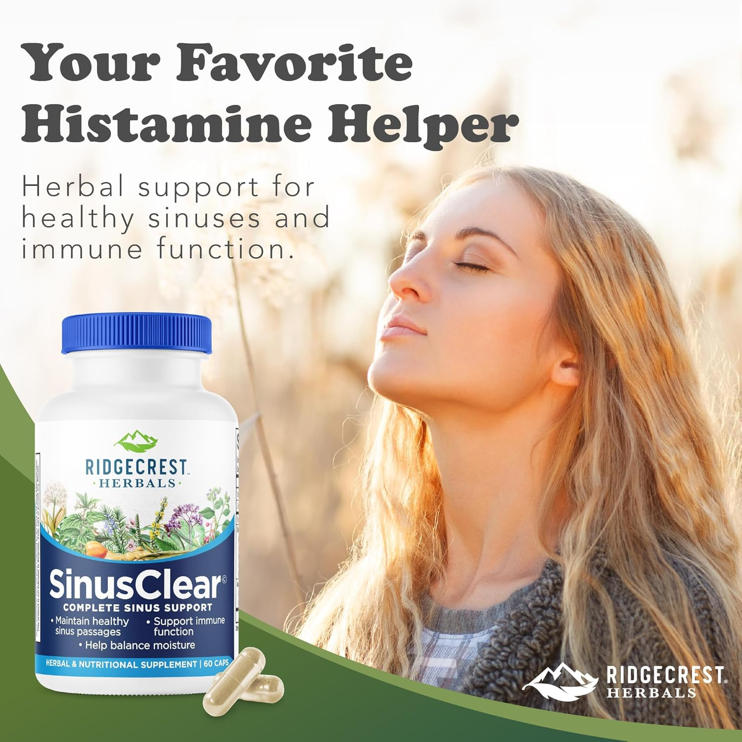 Ridgecrest Herbals Sinusclear, Complete Formula for Sinus and Nasal Health with
