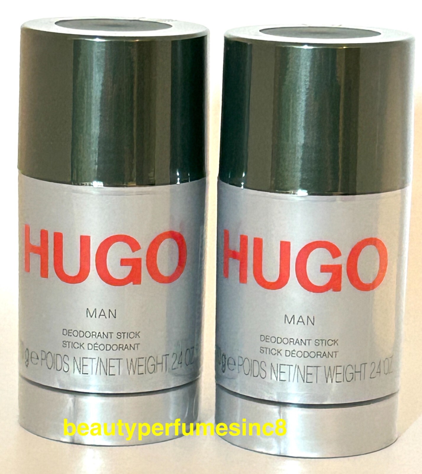 Lot of 2 PCs Hugo Man by Hugo Boss Deodorant Stick For Men 2.4 oz Brand New