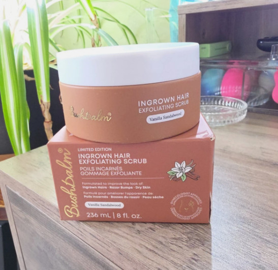 NIB Lmtd. Edition Bushbalm Ingrown Hair Exfoliating Scrub in Vanilla Sandalwood