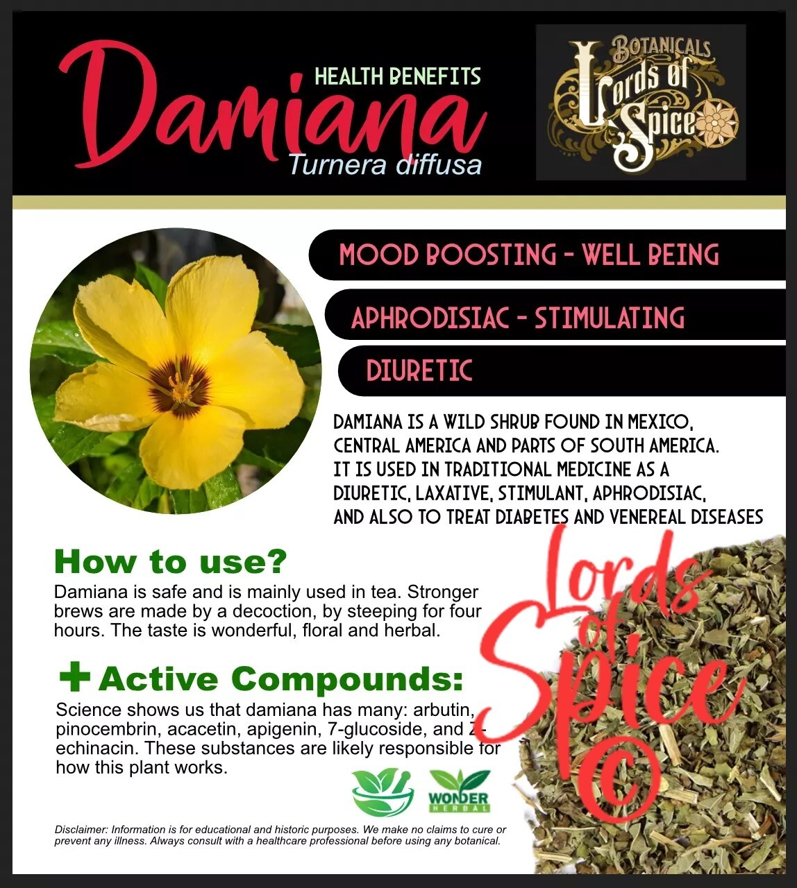 Bulk Damiana Extract Damiana powder Damiana Concentrate Herb Mood Quality USA