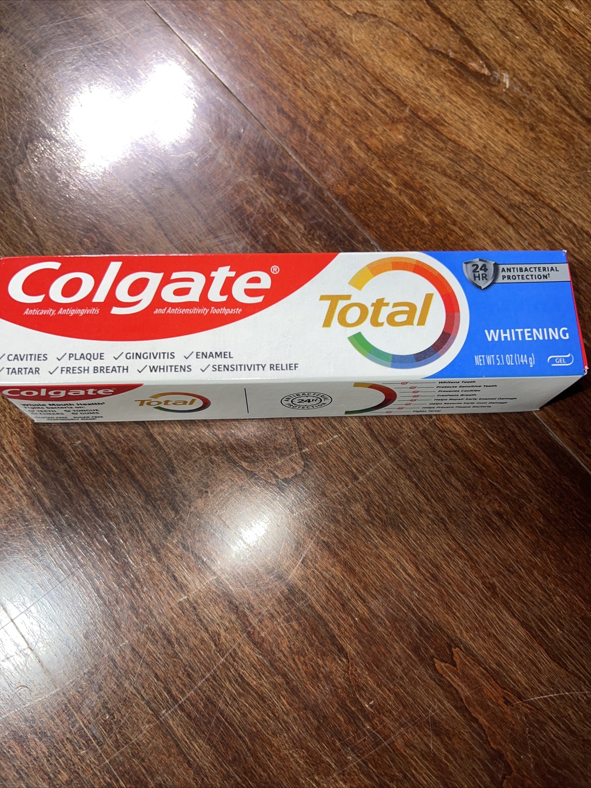 BRAND NEW IN BOX Colgate Total Whitening Gel Toothpaste 5.1 oz. 07/2025