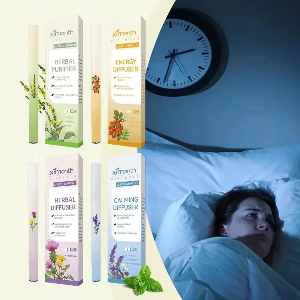 4X Natural Herbal Diffuser with Mullein Thyme Mint for Lung Health and Fresh Air